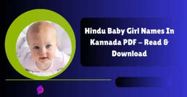 hindu baby girl names in kannada PDF - read & download